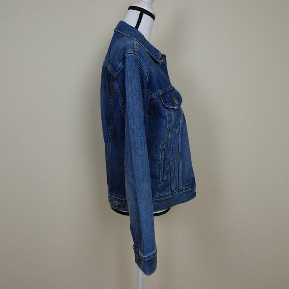 Levi's Denim Jean Jacket Size M Ex-Boyfriend Trucker - Picture 6 of 8